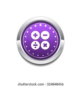 Mathematical Sign Purple Vector Icon Button