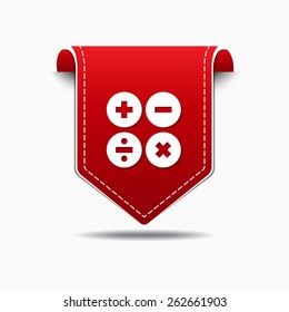 Mathematical Sign Red Vector Icon Design