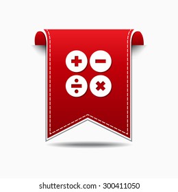 Mathematical Sign Red Vector Icon Design