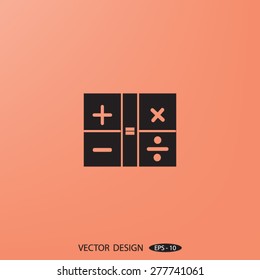 Mathematical Sign Vector Icon Button