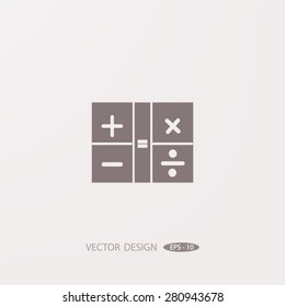 Mathematical Sign Vector Icon Button