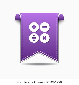 Mathematical Sign Violet Vector Icon Design