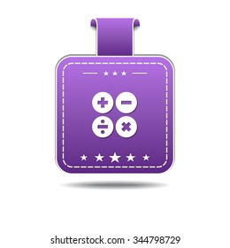 Mathematical Sign Violet Vector Icon Design
