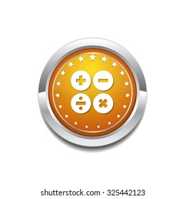 Mathematical Sign Yellow Vector Icon Button