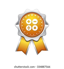 Mathematical Sign Yellow Vector Icon Design