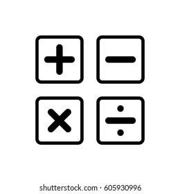 mathematical signs icon
