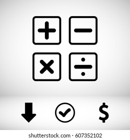 mathematical signs icon