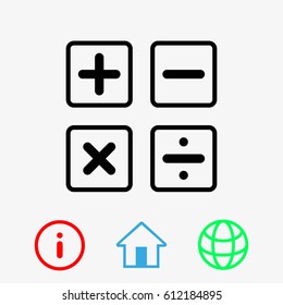mathematical signs icon