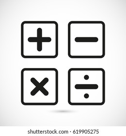 mathematical signs icon