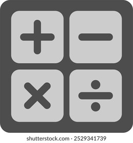 Mathematical signs icon. Mathematical signs button.