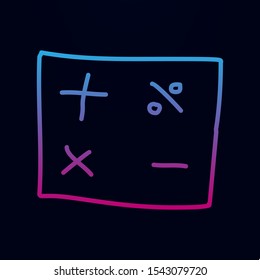 Mathematical signs sketch nolan icon. Simple thin line, outline vector of education icons for ui and ux, website or mobile application