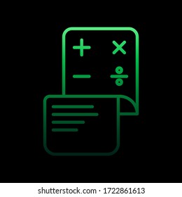 mathematical solution on paper nolan icon. Simple thin line, outline vector of Education icons for ui and ux, website or mobile application