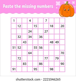 Mathematical square maze. Game for kids. Number labyrinth. Education worksheet. Activity page. Puzzle for children. cartoon characters. Vector illustration.
