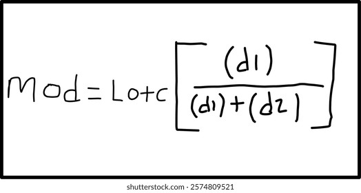 mathematical statistics, most value mode formula