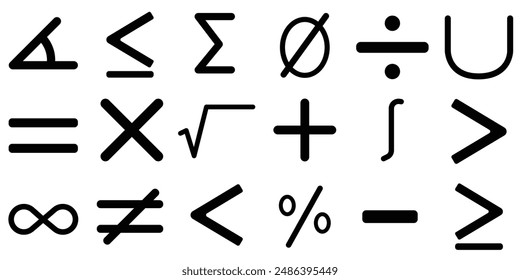 Mathematical symbol for education and back to school illustration