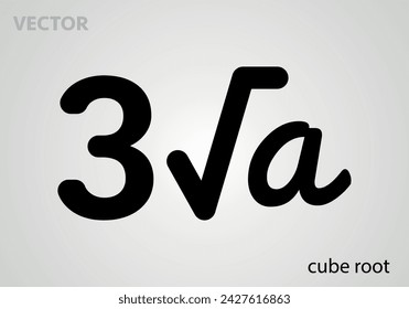Mathematisches Symbol Symbol Würfelwurzel, Vektorgrafik