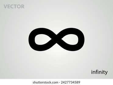 Mathematical symbol icon infinity, vector illustration