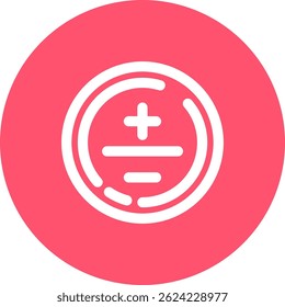 Mathematical symbol Line vector Icon Design