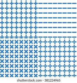 Mathematical Symbol Seamless Pattern on White Background
