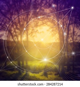 Mathematical symbols and digits in nature. The formula of nature. Greek letters. There is no beginning and no end of the Universe, and no beginning and no end of the Life and the Bliss.