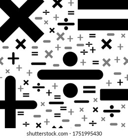 Mathematical symbols pattern for education