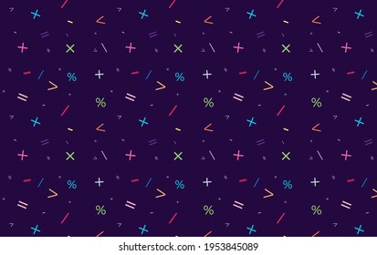 Mathematical Symbols Pattern, Vector Pattern, Math icons - Shutterstock ID 1953845089