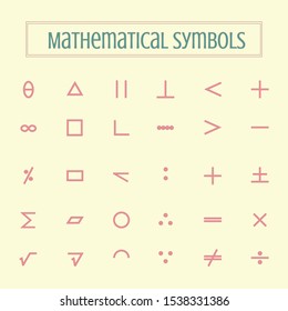 mathematical symbols wiht vector design 