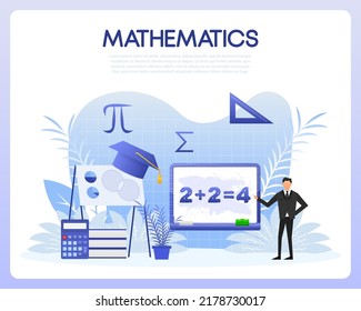 Mathematische Theorie formuliert es. Mathe-Schulfach. Mathematik lernen, Idee.