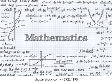 Mathematical Vector Pattern Background Formulas Equations Stock Vector ...