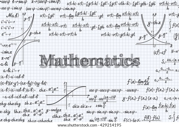 Mathematical Vector Pattern Background Formulas Equations Stock Vector ...