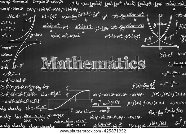 Mathematical Vector Seamless Pattern Formulas Equations Stock Vector Royalty Free