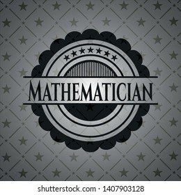 Mathematician dark emblem. Vector Illustration. Detailed.