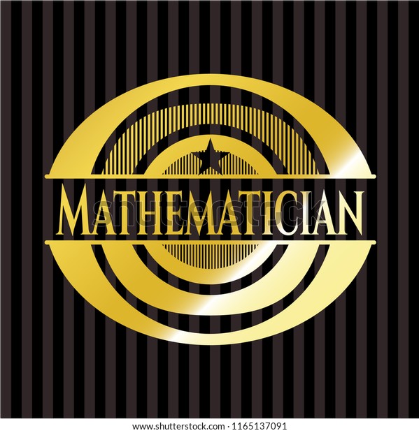 Mathematician Gold Emblem Badge Stock Vector (Royalty Free) 1165137091 ...