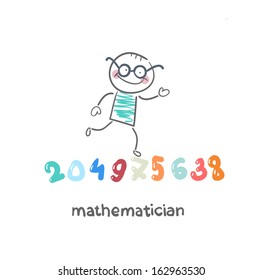 mathematician runs on figures