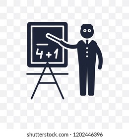 Mathematician transparent icon. Mathematician symbol design from Professions collection. Simple element vector illustration on transparent background.