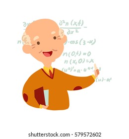 Mathematician vector characters isolated on white background
