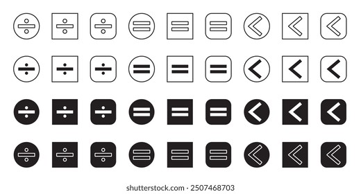 Mathematics. Algebra. Divide. Equal to. More is less. Illustration