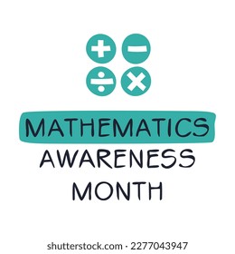 Mathematics Awareness Month, held on April.