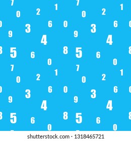 Mathematics background - different numbers in random pattern. School pattern for children.Background for kids. Seamless abstract vector pattern