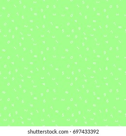 Mathematics background - different numbers in random pattern. Colorful school pattern for children. Multicolor math background for kids. Seamless abstract vector pattern