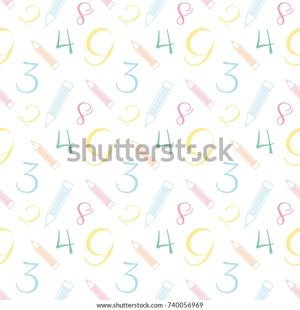 Mathematics Background Different Numbers Random Patterncolorful Stock Mathematics Background Different Numbers Random Patterncolorful Stock