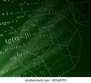 Mathematics background with formulas