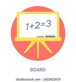 Mathematics and Board Calculation Icon 