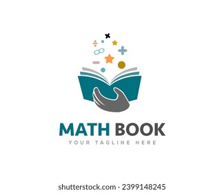 mathematics book education logo icon symbol design template illustration inspiration