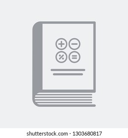 Mathematics book icon concept