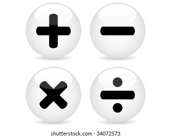 ilustración vectorial de botón matemático