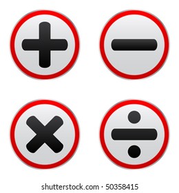 mathematics buttons