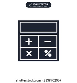 plantilla de símbolo de icono de calculadora matemática para la colección de diseño gráfico y web ilustración vectorial