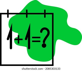 Mathematische Klasse, Illustration, Vektorgrafik, auf weißem Hintergrund.