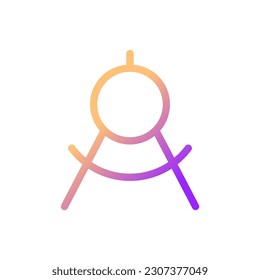 Mathematics class pixel perfect gradient linear ui icon. Math course. Dividers tool. Mathematics. Line color user interface symbol. Modern style pictogram. Vector isolated outline illustration